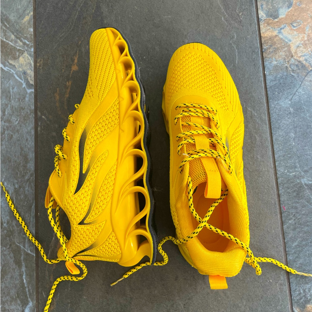 Yellow Flame Running Shoes